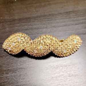 2/$20 Brand New Copper Gold Colour Rhinestone Hair Clip #1